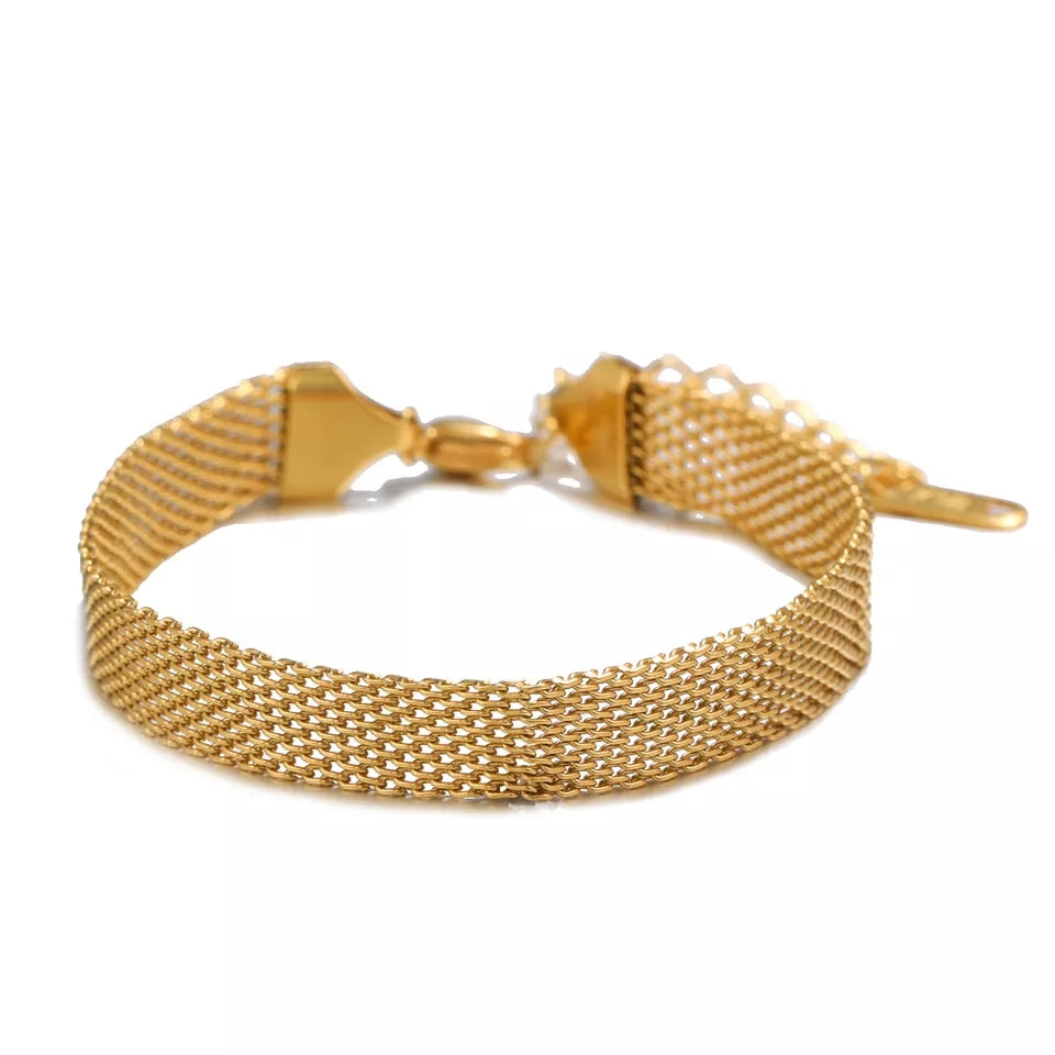 Golden Mesh Bracelet