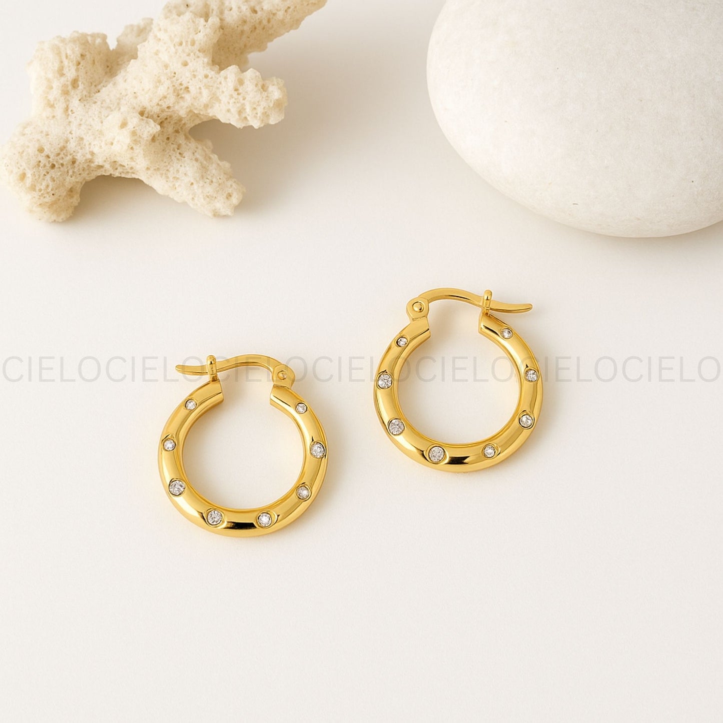 Gilded Glow Hoops
