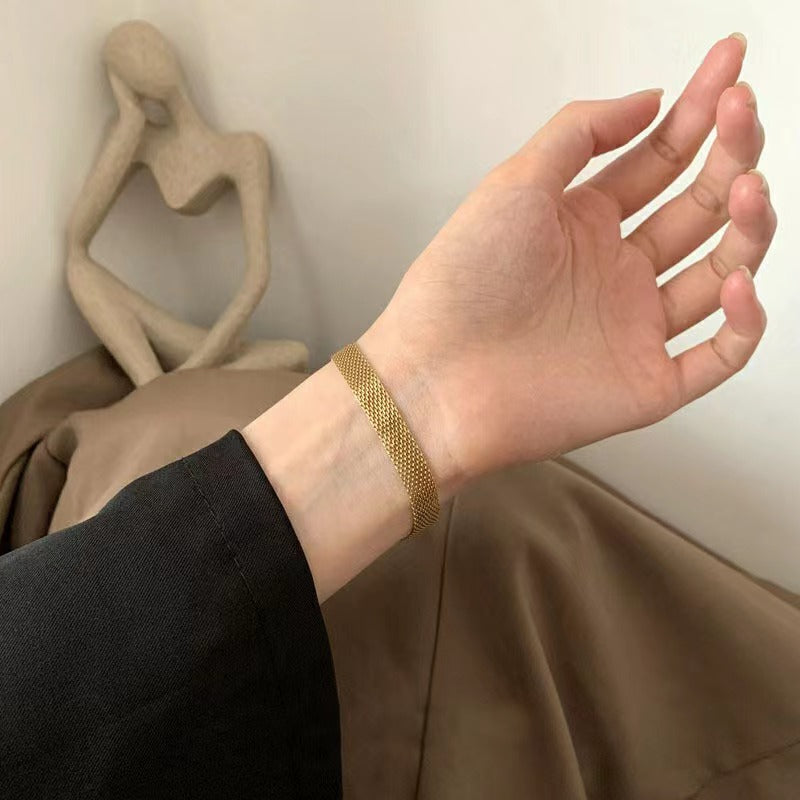 Golden Mesh Bracelet