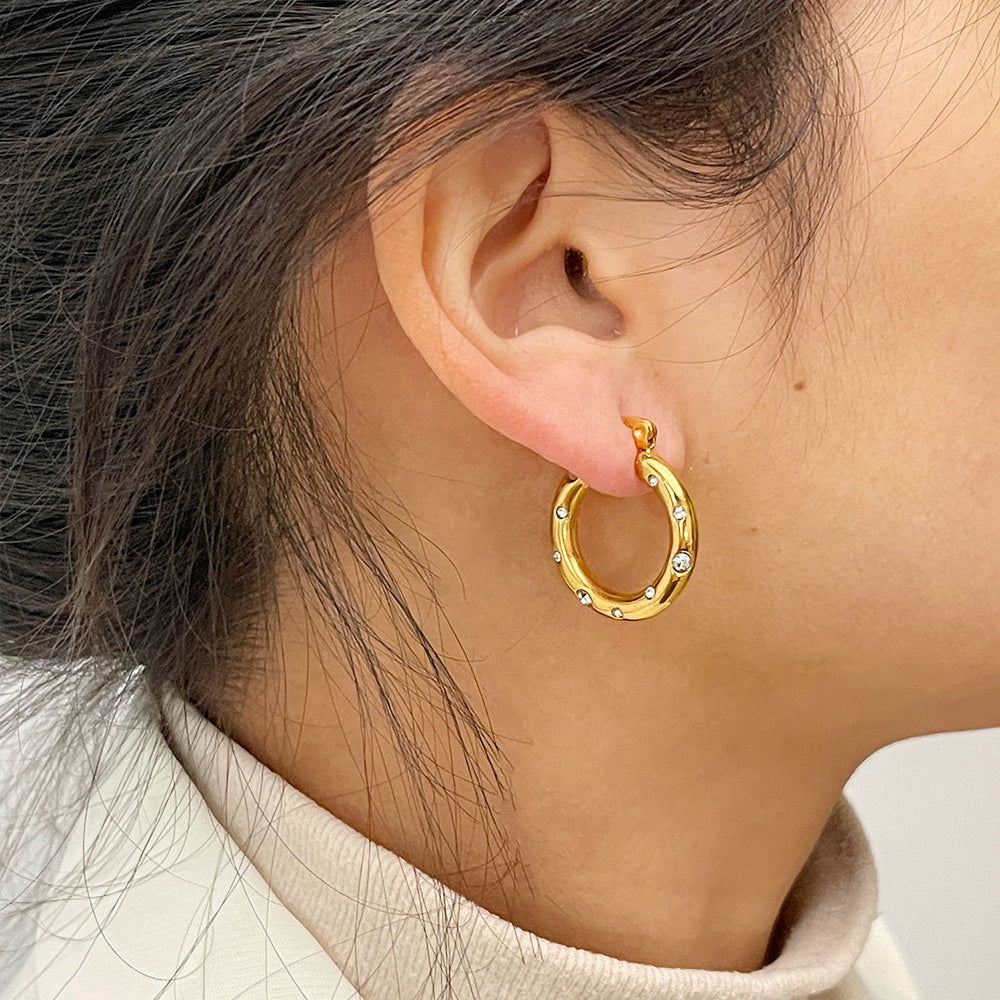 Gilded Glow Hoops