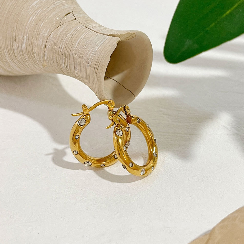 Gilded Glow Hoops