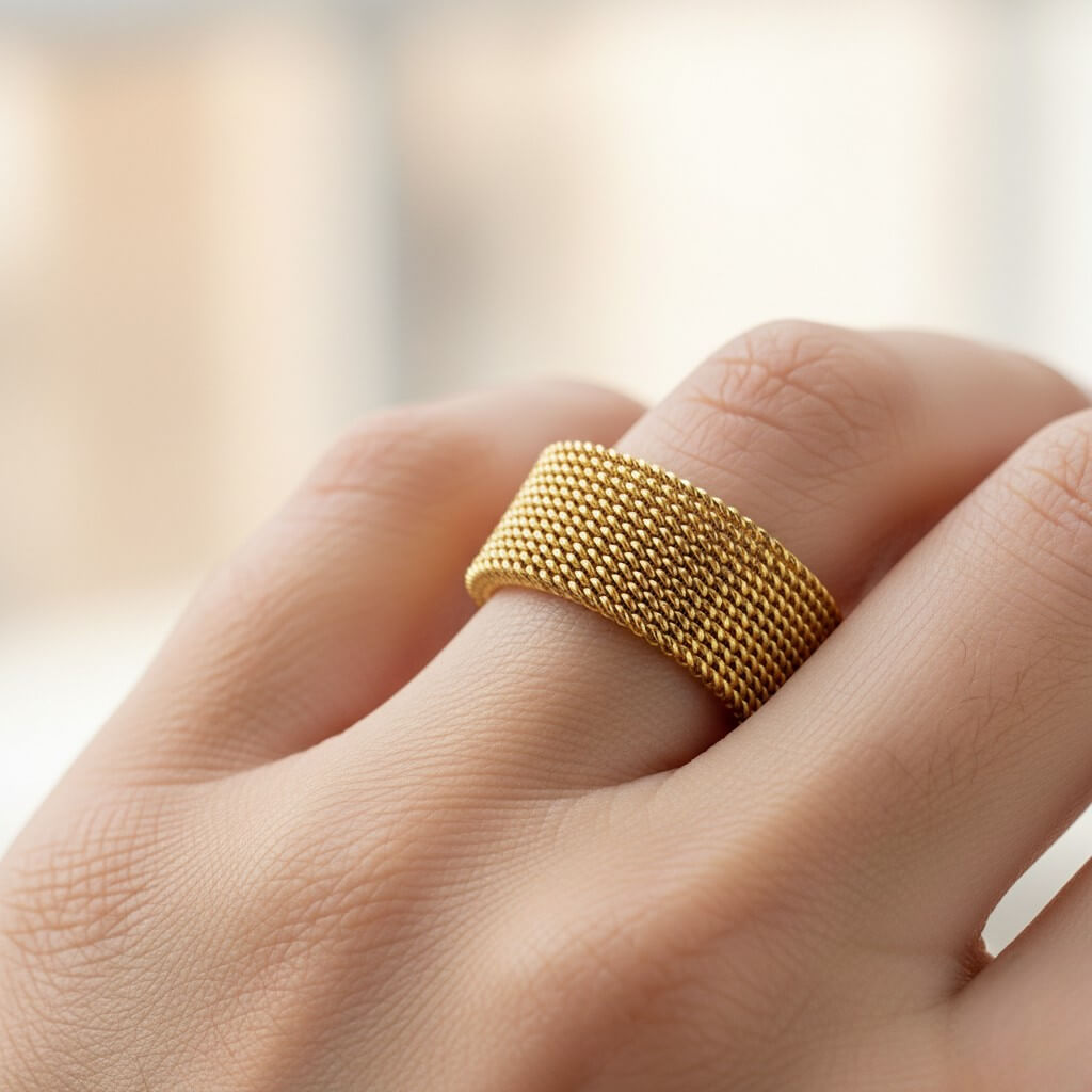 Gold Mesh Ring