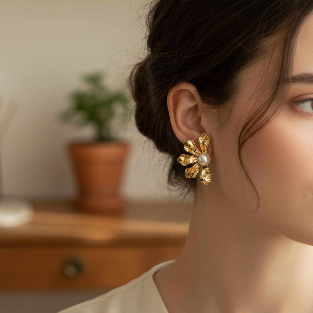 Petalia Pearl Studs