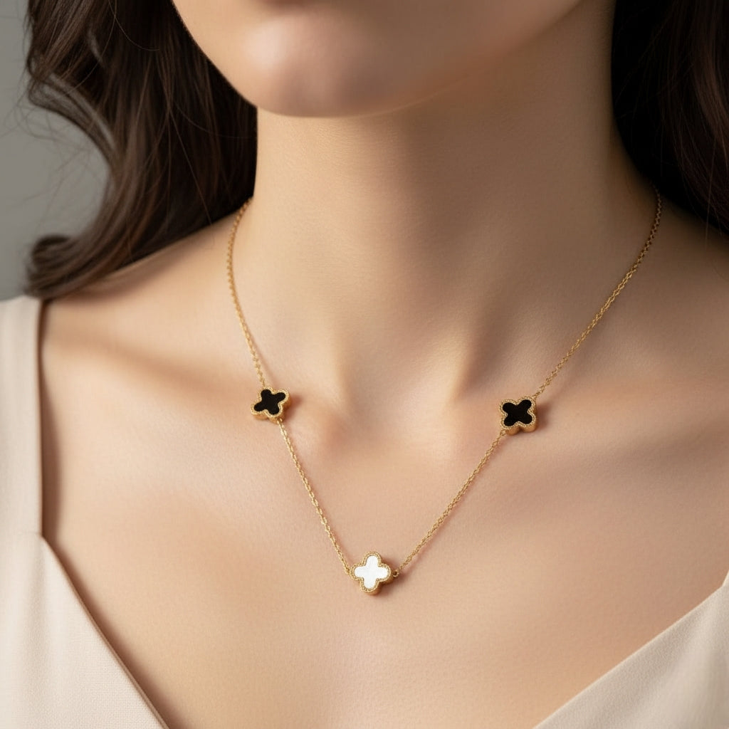 Twilight Clover Necklace