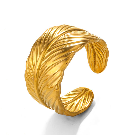 Gilded Leaf Ring