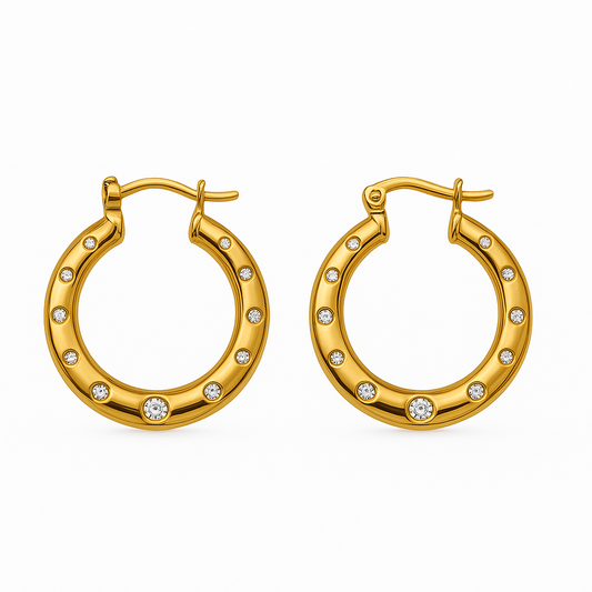 Gilded Glow Hoops
